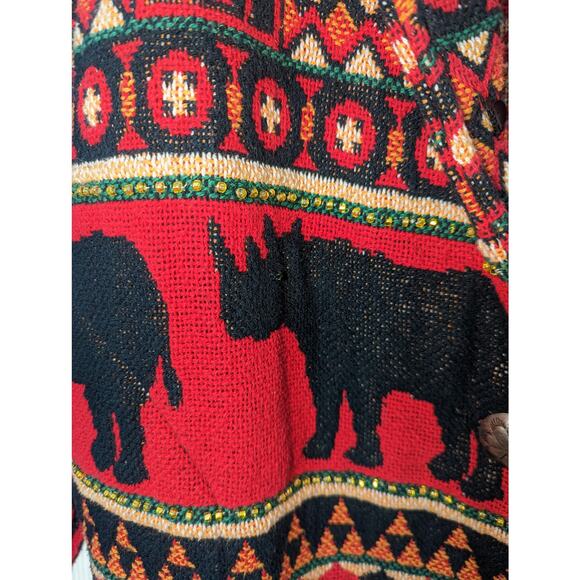 Vintage Painted Pony Cropped Tapestry Animal Print Beaded Jacket One Size Artsy - Picture 9 of 10